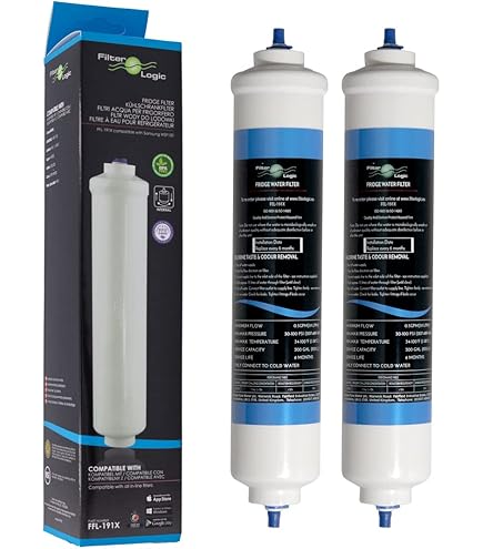 Filterlogic FFL-111B | 3x Internal Water Filter Compatible with 3M CS-52 for Bosch, Siemens, Neff, Gaggenau Side-by-Side American Refrigerator Water Filter 5553629 00576336 00640565 CS-452 CS52 CS-51