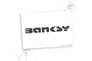 LaserCad Schablonen BANKSY Streetart (B042, Name Signature, DIN A3) Stencil für Graffiti, Airbrush, Kunst, Deko, zum Malen