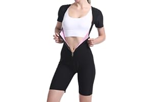 Fjquamitix Saunaanzug für Damen, Ganzkörpertraining, Sauna-Jumpsuits, Schweiß-Gewichtstrainer, Vast Shirt für Frauen, zum Abnehmen im Fitnessstudio