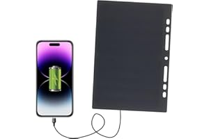 Lixada Pannello solare portatile da 10 W ad alta potenza a forma di carta mini monocristallino in silicio caricatore porta USB per telefono cellulare campeggio equitazione arrampicata viaggi attività