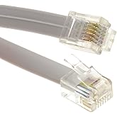 kenable Flach RJ12 6p6c Zum RJ12 6p6c Kabel Stecker Zum Stecker RJ11 Mit 6 Draht 0,3 m [0.3 Meter/0,3m]