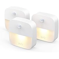 eufy Lumi 3 Pack LED Nachtlicht mit Bewegungssensor, Warmes weißes Lichter, Auto ON/OFF, Schrankbeleuchtung mit Haftend…