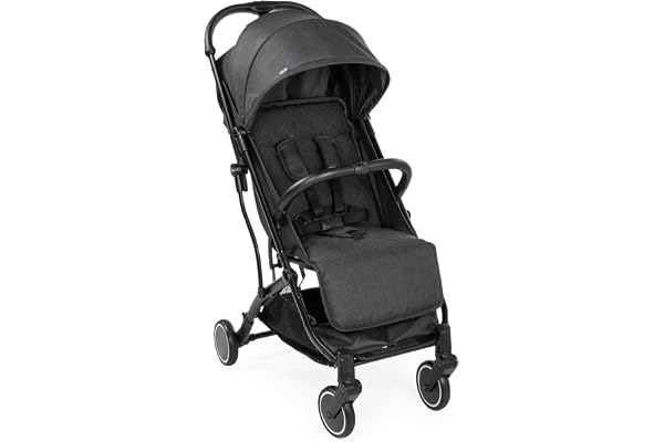 Chicco Trolley Me Poussette Canne Bébé Ultra Légère, Poussette Ultra Compact, Pliable et Inclinable, de la Naissance à 15 kg, avec Système Trolley, Housse de Pluie Incluse, et Capote Extensible, Stone