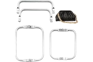 PLIMBIN 2Pz Chiusura Borsa Uncinetto Cornice a U, (20*9.2+18*8.5cm) Borsa a Forma di U Manico Interno, Bacio Chiusura a Chiusura Telaio Borsa in Alluminio, Manico Borsa Cornice Chiusura per Borsa Fai da Te