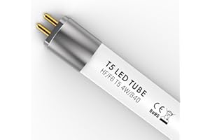 IHYCTV Tube LED pour ballast électronique T5 212mm 4W 520Lm 4000K, Remplaçant de tube fluorescent G5 F6T5 L6w 225mm, Spécialement pour éclairage de cuisine (1 Pièce)