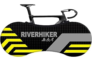 RIVERHIKER Stretchy Bike Wheel Cover, Anti-dust High Elastic Outdoor Indoor Washable Bicycle Protection Storage Bag(Yellow Line)