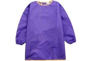 Yundxi Kids Child Long Sleeve Apron Waterproof Art Craft Smock for School, Painting Classroom, Home and Kitchen