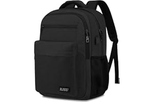 RJEU Zaino Uomo, Zaino Scuola Superiore Media Università, 15,6 Pollici Zaino per PC Portatili con Porta USB