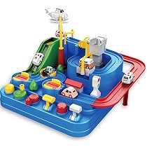 Circuit Voiture Enfant,Piste Aventure De Voiture Jouet,Jouets D'Sauvettage Ville Véhicules Avec