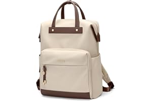 GOLF QUALITY Mochila Mujer, Mochila Portátil Mujier, Mochila Escolar Universidad, Mochilas Portátil 15.6 Pulgadas Ordenador Backpack, Mochila de Viajes Oficina Trabajo Daypack,Albaricoque