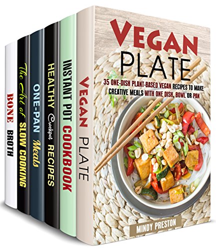 One Plate and Pot Box Set (6 in 1): Vegan, Instant Pot, Crockpot, Bone Broth, Cast Iron Meals for Busy Cooks (One Dish Meals) (English Edition)
