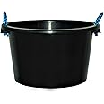 40L / 8.8 Gallon Large Multipurpose Tub Bucket with Rope Handles (Single Tub) - 30cm (H) x 51cm (Dia)