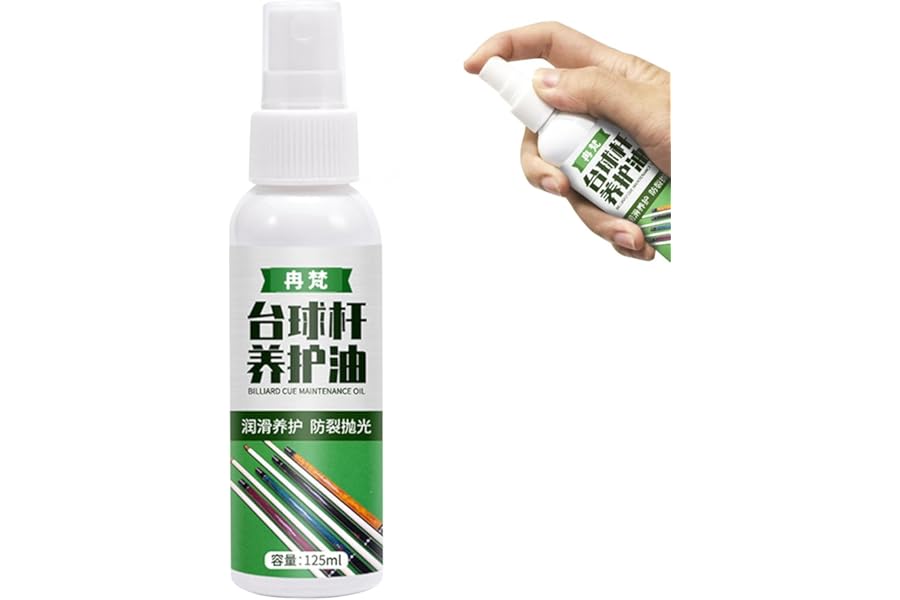 Pool Cue Ash Oil, Cue Cleaner, 125ml Shaft Cleaner And Burnisher Billiard Cue Shaft Polisher, Wood Shaft Maintenance, Anti-cracking Polishing Oil for Billiards