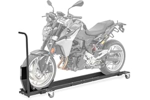 Peana Aparcamiento Moto con calzo de Rueda Compatible para Honda Goldwing GL 1800 ConStands Smart Mover, MAX. 450 kg, Gris