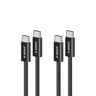 Anker 240 W USB C to USB C Cable PD 3.1 [Pack of 2] 1 m | USB C charging cable for iPhone 17 Pro Max/iPhone Air/16/15 series, Samsung Galaxy S25/S26