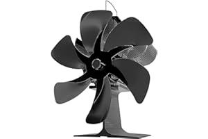 snsok Stove Fan Log Burner Fan Upgrade 10 Blades Heat Powered Eco Fireplace Fans Silent for Home Wood Burning/Log Burner/Fireplaces (1216)