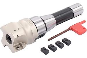 ApplianPar R8 FMB22 Shank Face Mill Arbor and 400R 50MM CNC End Milling Shell Cut with 4Pcs APMT1604 Carbide Inserts and T15 Wrench