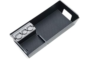 ZCLINKO Compatibile con Lexus UX 2019-2022 Vassoio Scatola Portaoggetti da Bracciolo,Central Console Organizer Tuning Accessori Interni Secondar con Tappetino Antiscivolo(Nero)