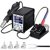 Stazione Saldatura E Aria Calda YIHUA 995D+ EVO - 2-in-1 Con Display LCD, Pinzette E Accessori - Foto 8