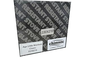 Chimsoc Replacement Stove Glass - AGA Little Wenlock Classic (230mm x 210mm Rectangular)
