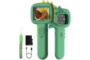 Mikroskop für Kinder, Thinkaroo 2-in-1-Funktion Tragbares Taschenmikroskop und Kamera, 2,4" IPS-Bildschirm USB Microscope, Mini-Mikroskop Draussen ab 3-12 Jahren Jungen und Mädchen