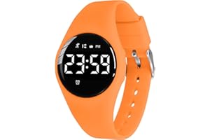 aswan watch Reloj Digital para niñas y niños con Podómetro,Distancia y Calorías sin APPs ni Móvil,cronómetro, Calendario, Despertador y luz-Reloj Infantil Deportivo con Correa de Silicona