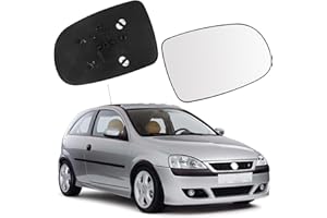 SOEKODU Vetro a Specchio sostituzione per Opel Corsa C 2000-2006, Specchio Esterno Regolabile Adatto, Lente di Retromarcia Specchio di Vetro di Retromarcia (Destro)