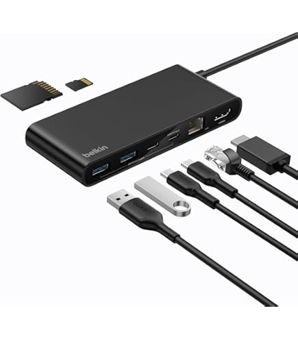 Belkin - 7 in 1 Multiport USB-C Hub (with 4K HDMI, USB-C, 2 USB-A