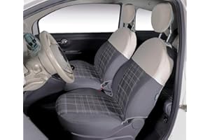 CORA Coprisedili anteriori personalizzati Fiat 500 07> scozzese grigio