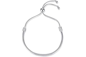 ARICHDUDE Charms Bracelet for Women Men 3mm Snake Chain Bracelet Birthday Christmas DIY Jewelry Gift Adjustable Size(rose gold)