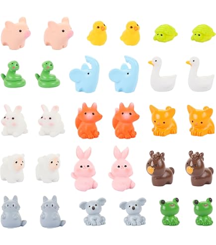 Lot de 25 figurines miniatures lumineuses en forme de tortue - Accessoires de jardin - Décoration artisanale (multicolore