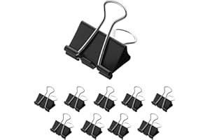 Westcott Trombones 41 mm noirs 12 pièces | Trombones métalliques pour documents | Trombones solides et réutilisables | Trombones 41 mm pour le bureau et la maison | E-10704 00