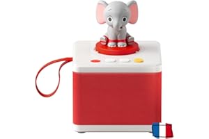FABA – Conteur d’histoires Blanc - Conteuse pour Enfants, Enceinte Audio avec Personnage Sonore ELE l’Éléphant, Jeu éducatif avec Contes et Chansons, Enfants de 3 ans et +