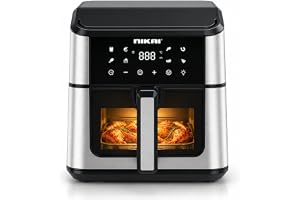 Nikai 8L Digital Air Fryer NAF1001DX | 1500W Power | Non-Stick Drawer | 80–200°C Temperature Control | 60-Minute Timer | With Viewing Window | Overheat Protection