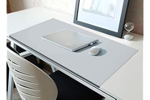 YANMAN Alfombrilla de escritorio con protector de bordes de piel suave Lux de 100 x 50 cm, multifuncional, para oficina, mouse, PC, teclado, impermeable, a prueba de aceite, a prueba de polvo