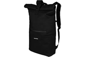 URBAN ZWEIRAD - Rollrucksack - Rolltop Rucksack für Damen & Herren aus PET-Flaschen - Rolltop für Freizeit, Uni & Schule etc. - Wasserabweisender Rolltop Rucksack