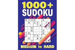 1000+ Sudoku Puzzles for Adults: Medium to Hard with Solutions