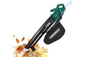 VONROC Souffleur de Feuilles 3-en-1 3300W – Souffler, Aspirer et Déchiqueter – Vitesse d’Air de 270km/h – Sac de Collecte de 40L, Bandoulière Inclus - Aspirateur Souffleur Feuilles Puissant
