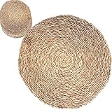  Pack de 6 Salvamanteles redondo de Mimbre 30 cm