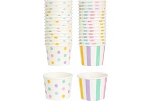 Glassbägare kartong 100 stycken 130 ml färgglada pappersmuggar för dessert