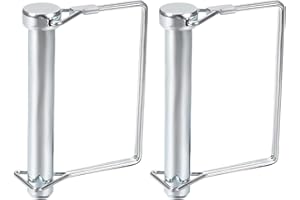 DTGN 10mm x 100mm (Dxl) Spina Bloccaggio Albero - 2 Pezzi - Ideale per Rimorchi Agricoli Prati - Perno Attacco per Rimorchio Quadrato Acciaio Al Carbonio - Tonalità Argento