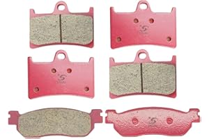 S SYUU Plaquettes de frein en céramique avant arrière de moto Compatible avec Yamaha YZF R6 600 1999-2002 YZF R1 1000 2002-2003 FA252F FA275R