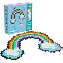 PLUS PLUS - Puzzle con numero arcobaleno - Gioco di costruzione - PP3913 Multicolore Mini