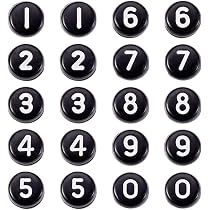 1000 Perline Acriliche Bianche Con Numeri 0-9, R Tonde 4x7 Mm, Miste Per Creazione Gioielli Fai Da Te, Bracciali, Collane, Portachiavi - 2