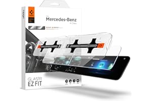 Spigen Glas.tR EZ Fit Protector Pantalla Anti-Reflejos para Mercedes Benz A-Class(2018-2023), GLB(2020-2024), Anti-Huellas, Instalación Fácil, 9H Dureza