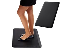 Anti Fatigue Mat WODSTA 20mm Thick Anti Fatigue Standing Mat No-Slip Easy Clean Kitchen Floor Mats Helps Ease Leg Fatigue and Back Pain for Kitchen Office Laundry Room etc (440MM X 720MM X 20MM)