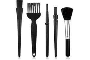 STYQUENZER PC Reinigungsset 5 Stück Nylon Antistatische ESD Bürste, Tastatur Reiniger Bürste Klein Reinigungspinsel Kit Nylon PC Reinigungs Pinsel Kit Computer Reinigungsset Reiniger Bürstes für Laptop Tastatur