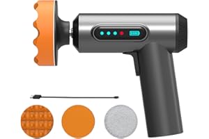 VISLONE Car Wireless Polishing Machine,Cordless Car Buffer Polisher Kit USB Charging Digital Display for Household Car Detailing/Waxing