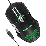 Amazon Basics Wired Gaming Mouse with Up to 6400 DPI, RGB, 4 Programmable Keys