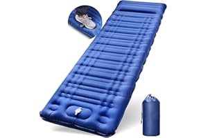 YZMXIY Karimata samopompująca, 12 cm, bardzo gruba karimata kempingowa z poduszką, nadmuchiwany materac, małe wymiary po spakowaniu, ultralekka mata do spania z pompką nożną, do wędrówek na świeżym